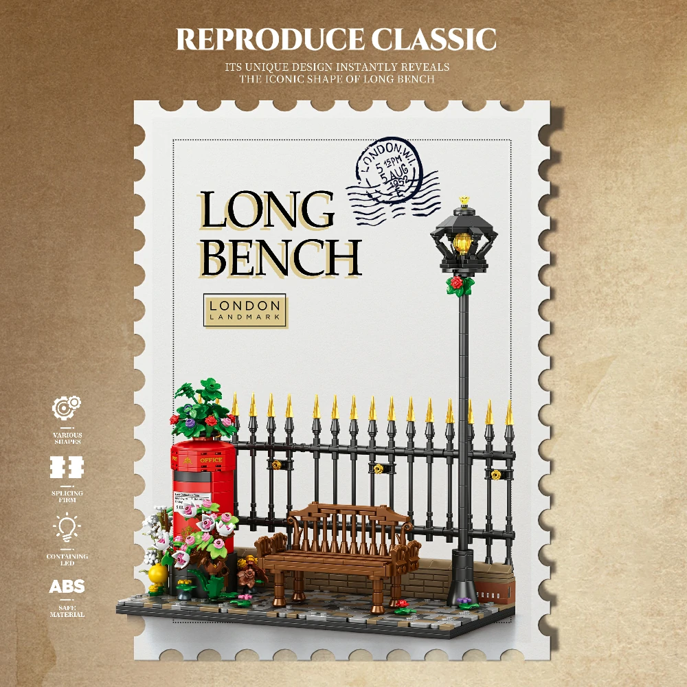 The Reobrix 66610 Long Bench features a modular design and is made of LED and ABS materials.