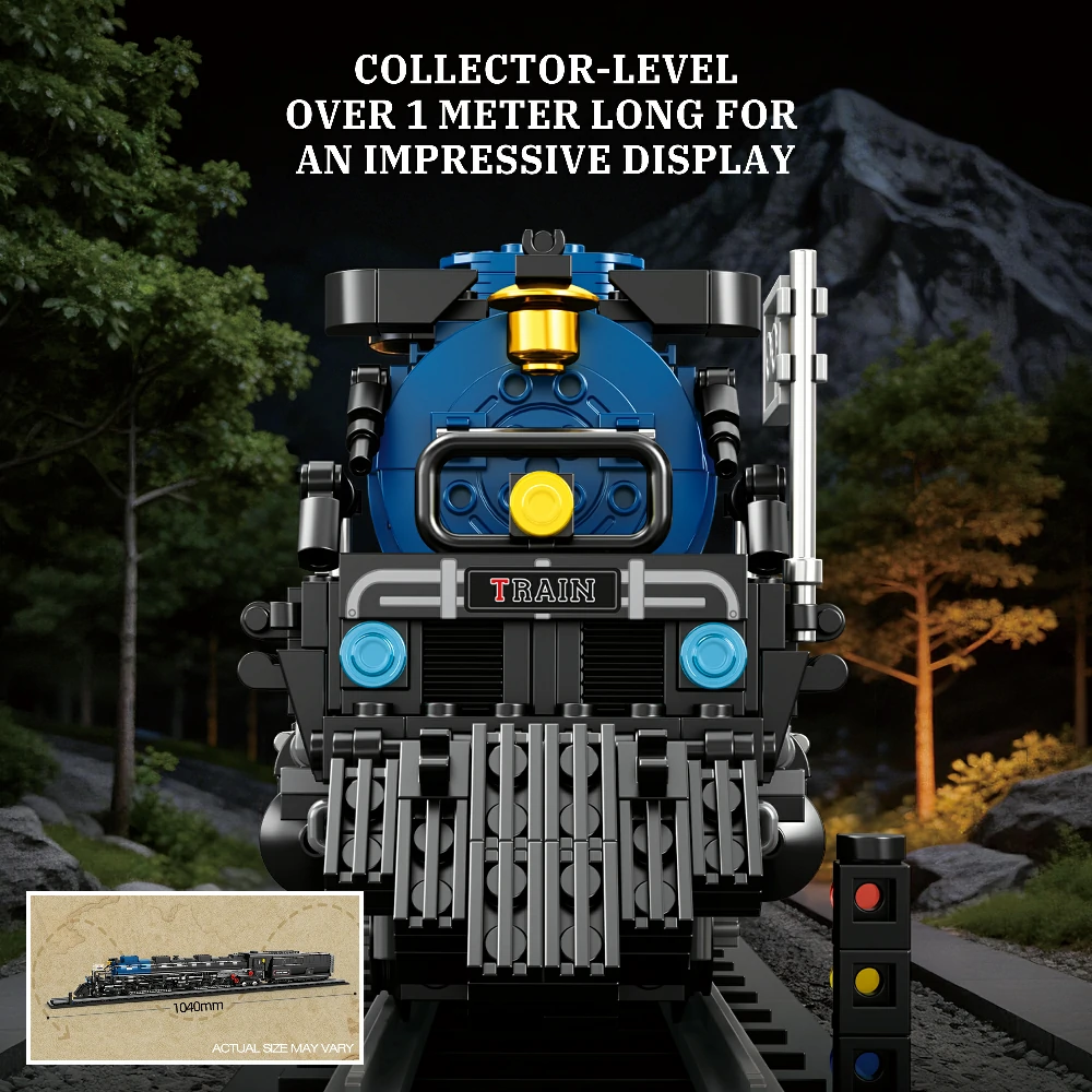 A 1-meter-long Reobrix 66805 Big Boy steam locomotive.