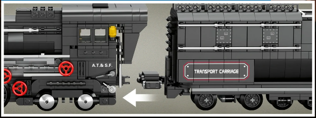 The Flexible Separation Structure feature for the reobrix 66805 Big Boy steam locomotive.