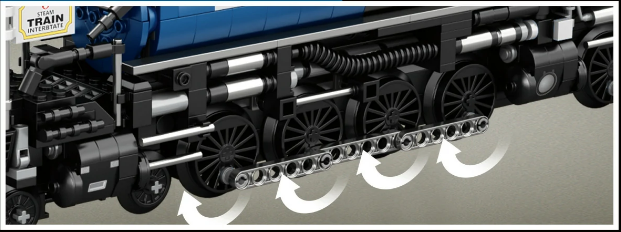 Reobrix 66805 Big Boy Steam Locomotive with Smoothly Connected Wheels