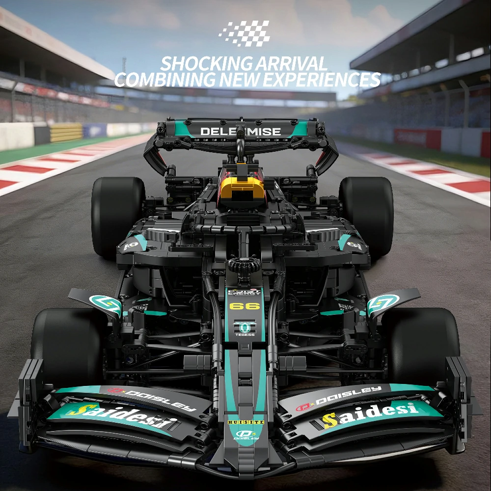 The exterior of the Reobrix 11040 F1 racing car.