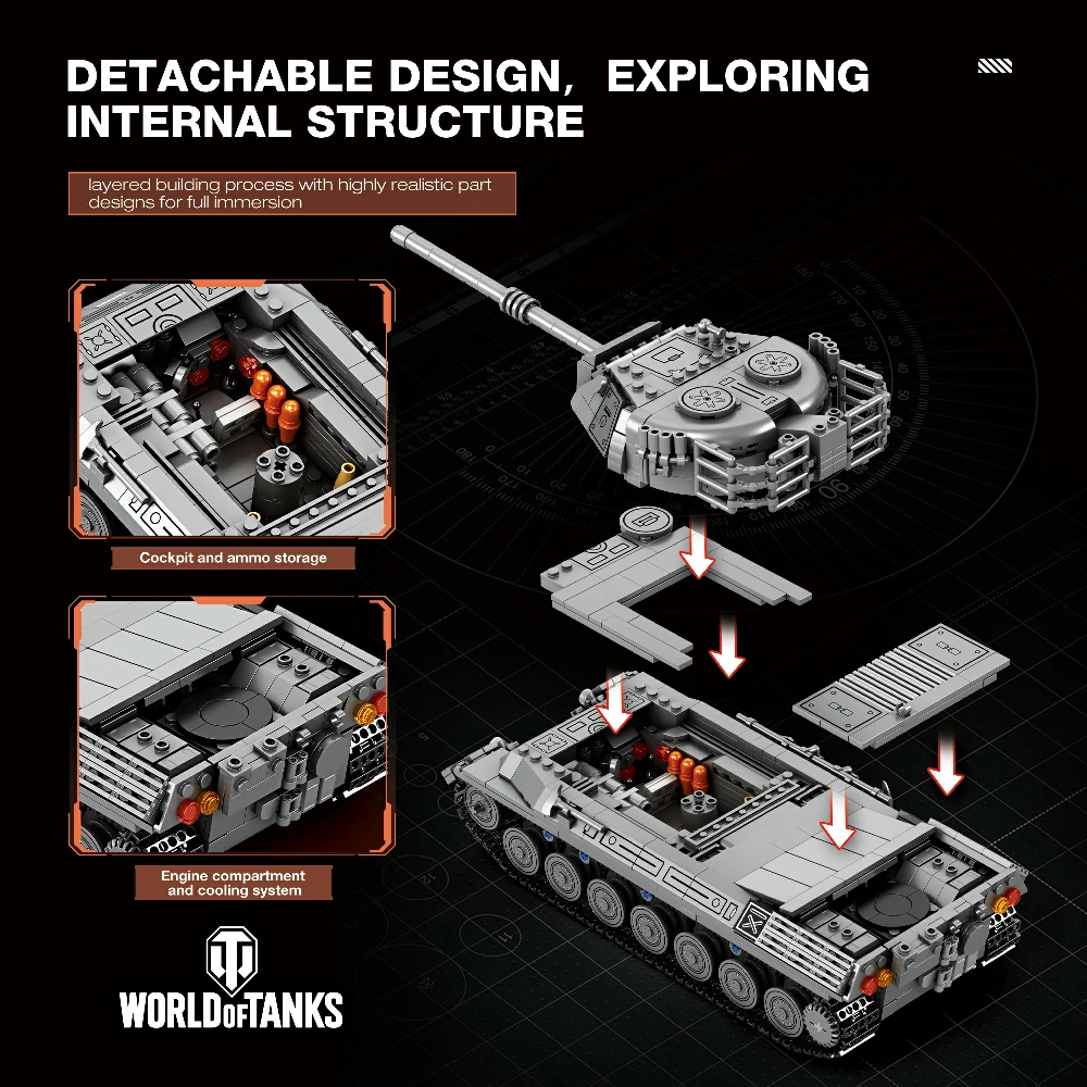 Reobrix 77038 Leopard 1 1:26 World of Tanks