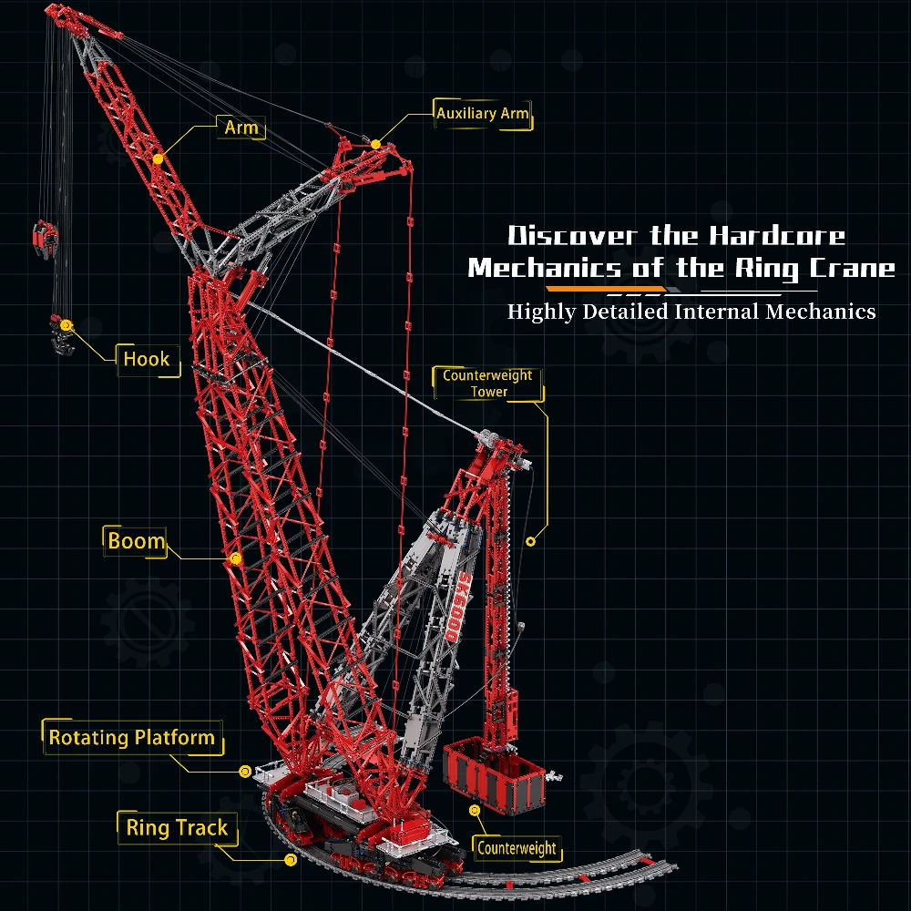Reobrix 22028 Land-Based Ring Crane (Remote Control Version)