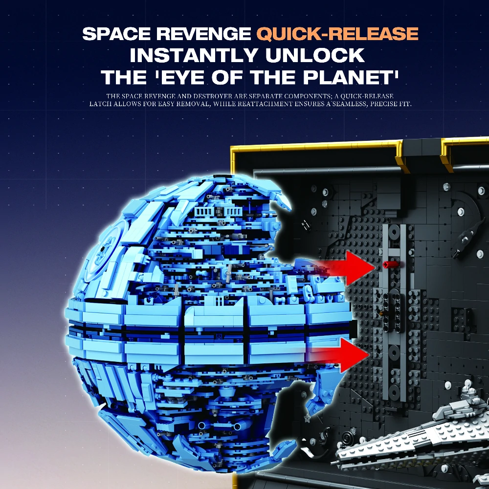 Reobrix 99008 Sci-Fi&nbsp;Space Battle Station 3D Display