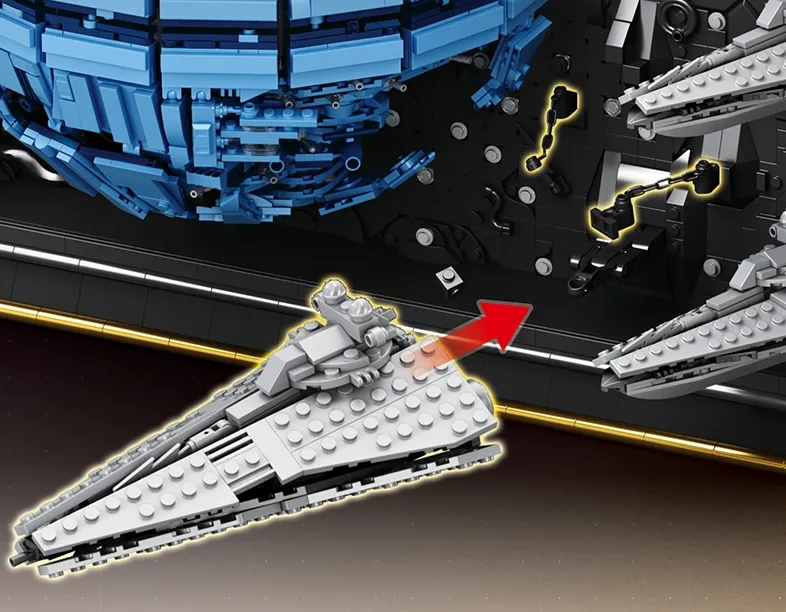 Reobrix 99008 Sci-Fi&nbsp;Space Battle Station 3D Display Set