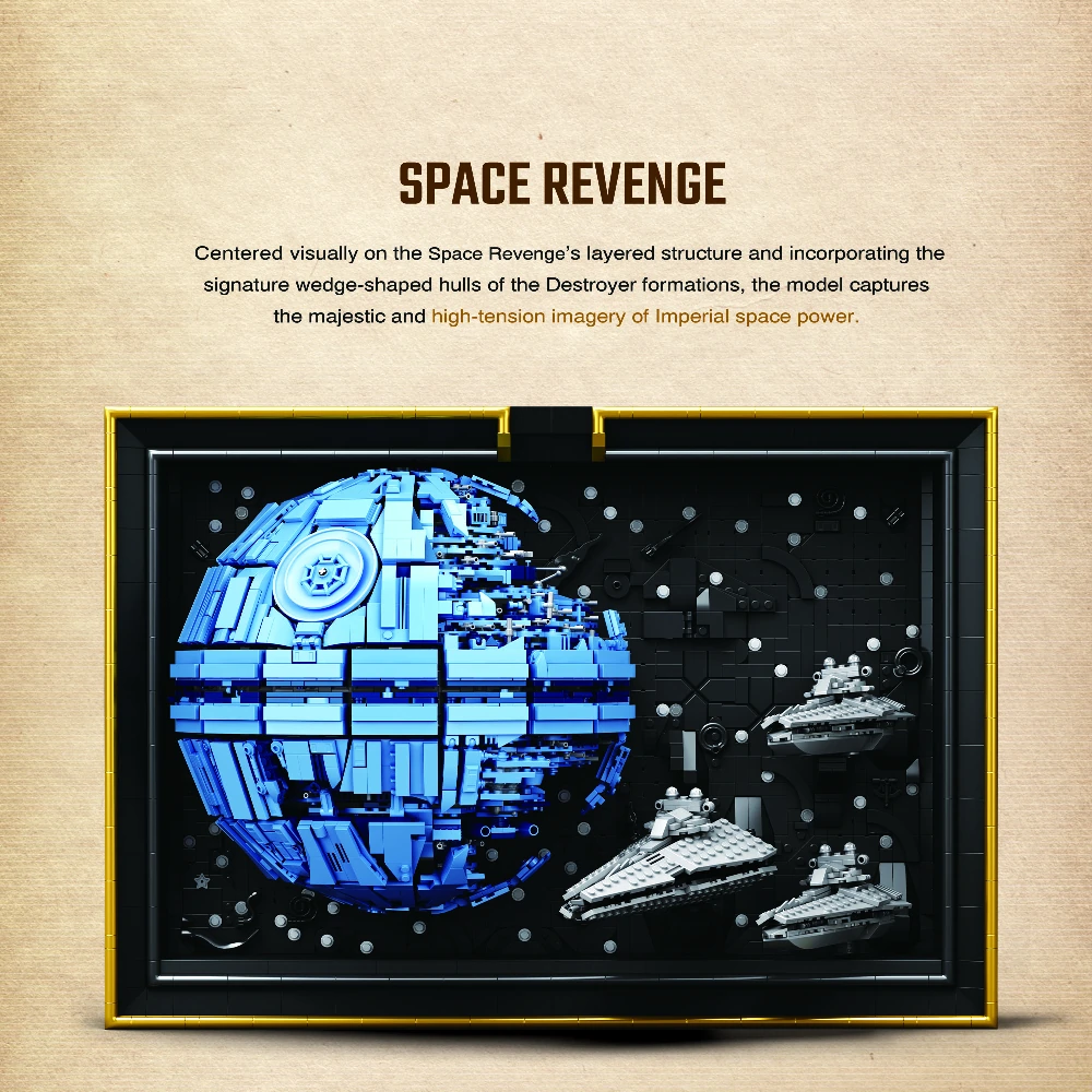 Reobrix 99008 Sci-Fi&nbsp;Space Battle Station 3D Display