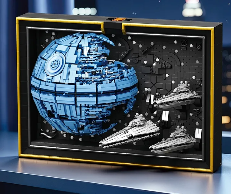 Reobrix 99008 Sci-Fi&nbsp;Space Battle Station 3D Display Set