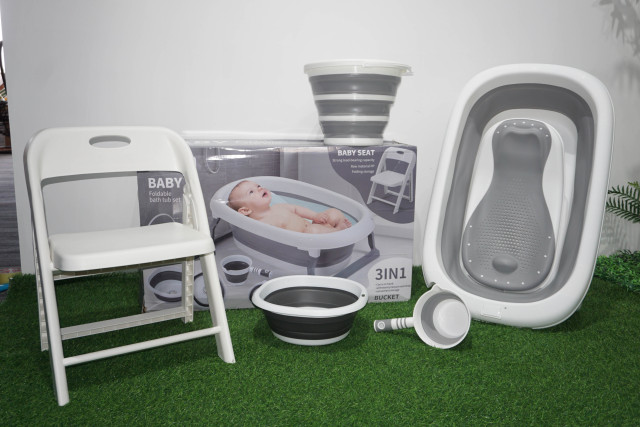 PP material plastic thickened baby bath product set