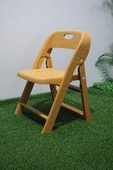 Macaron colored folding chair with backrest anti slip