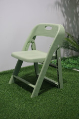 Macaron colored folding chair with backrest anti slip