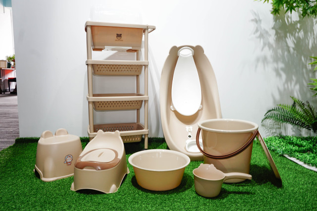 PP material plastic thickened baby bath product set
