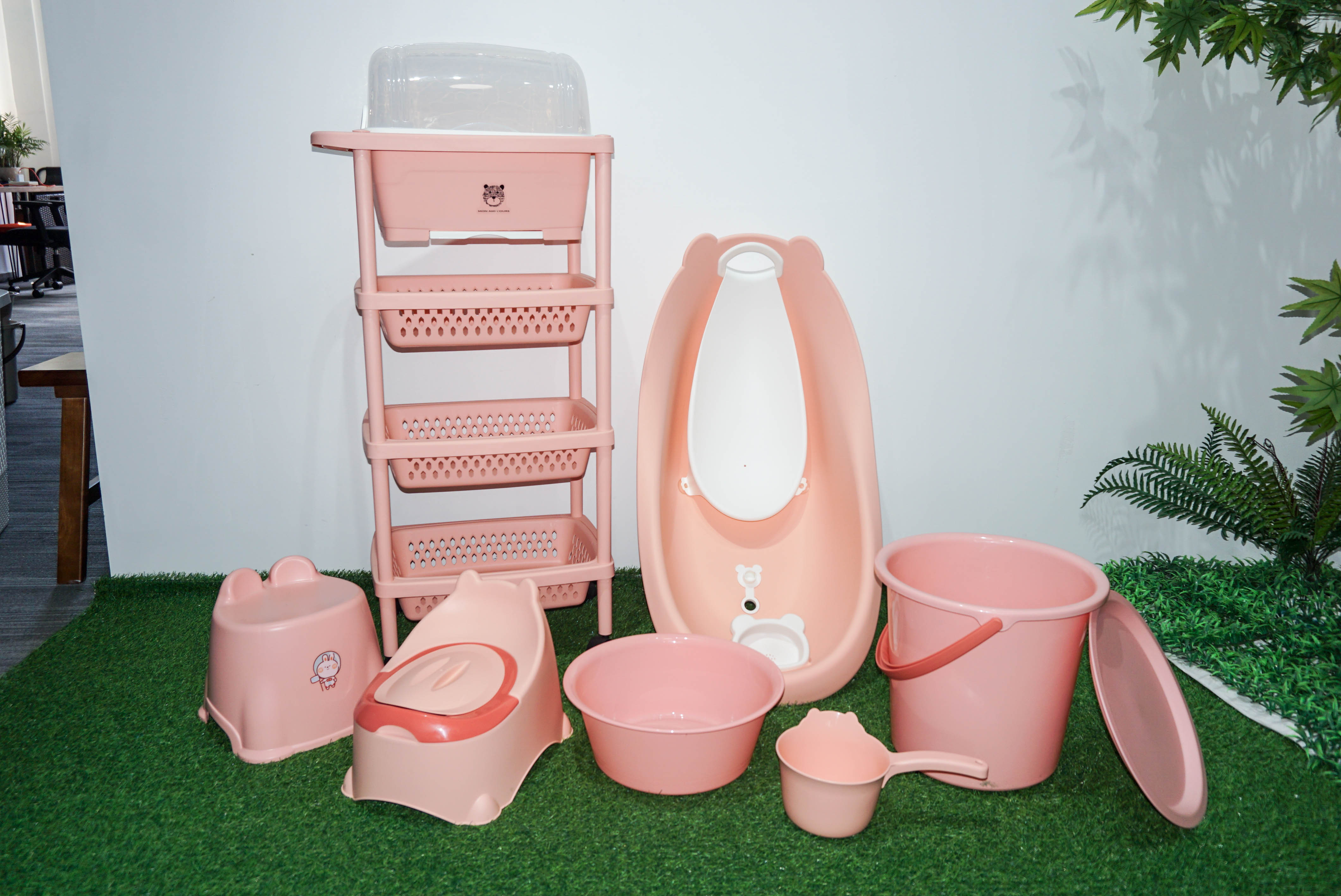 PP material plastic thickened baby bath product set