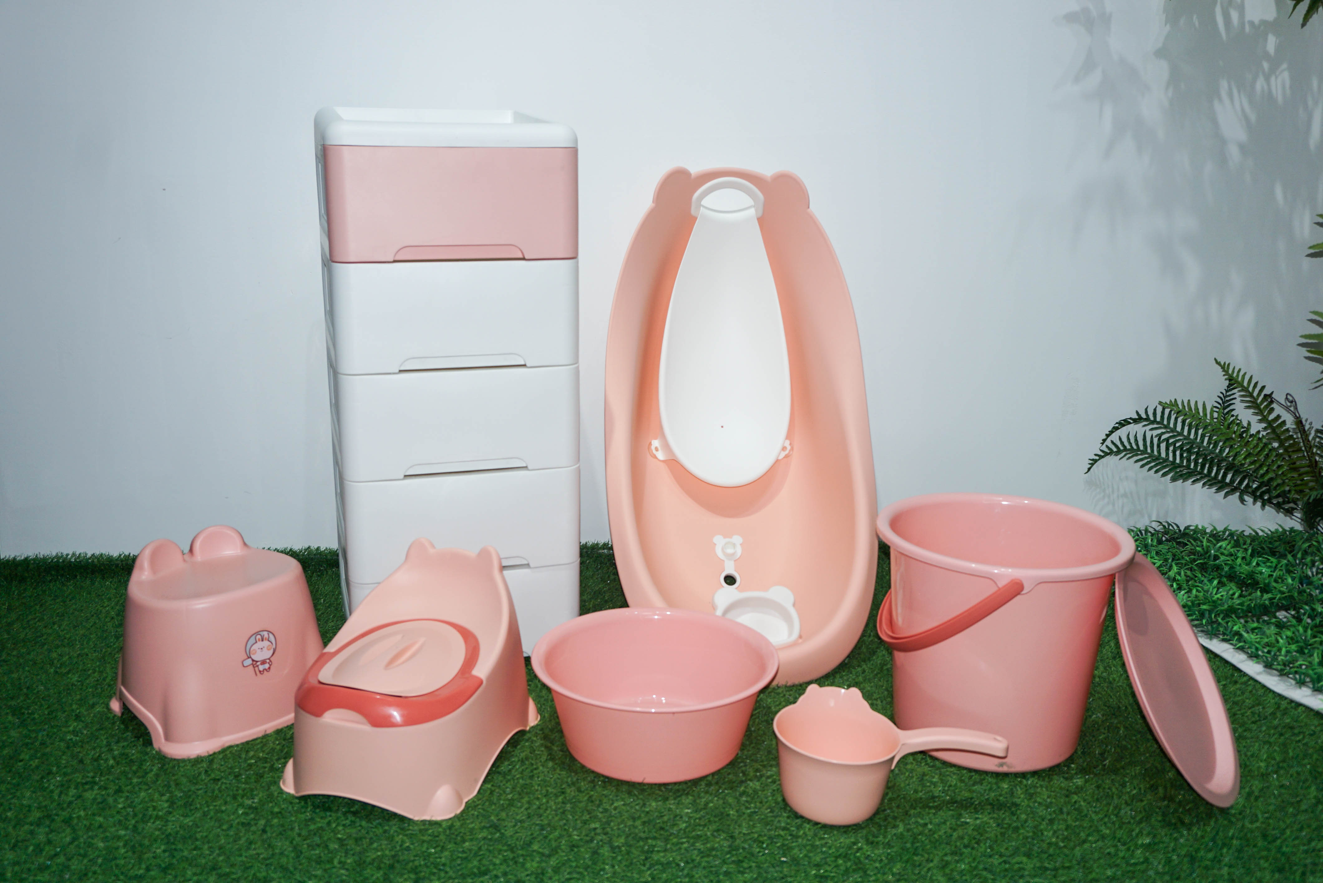 PP material plastic thickened baby bath product set