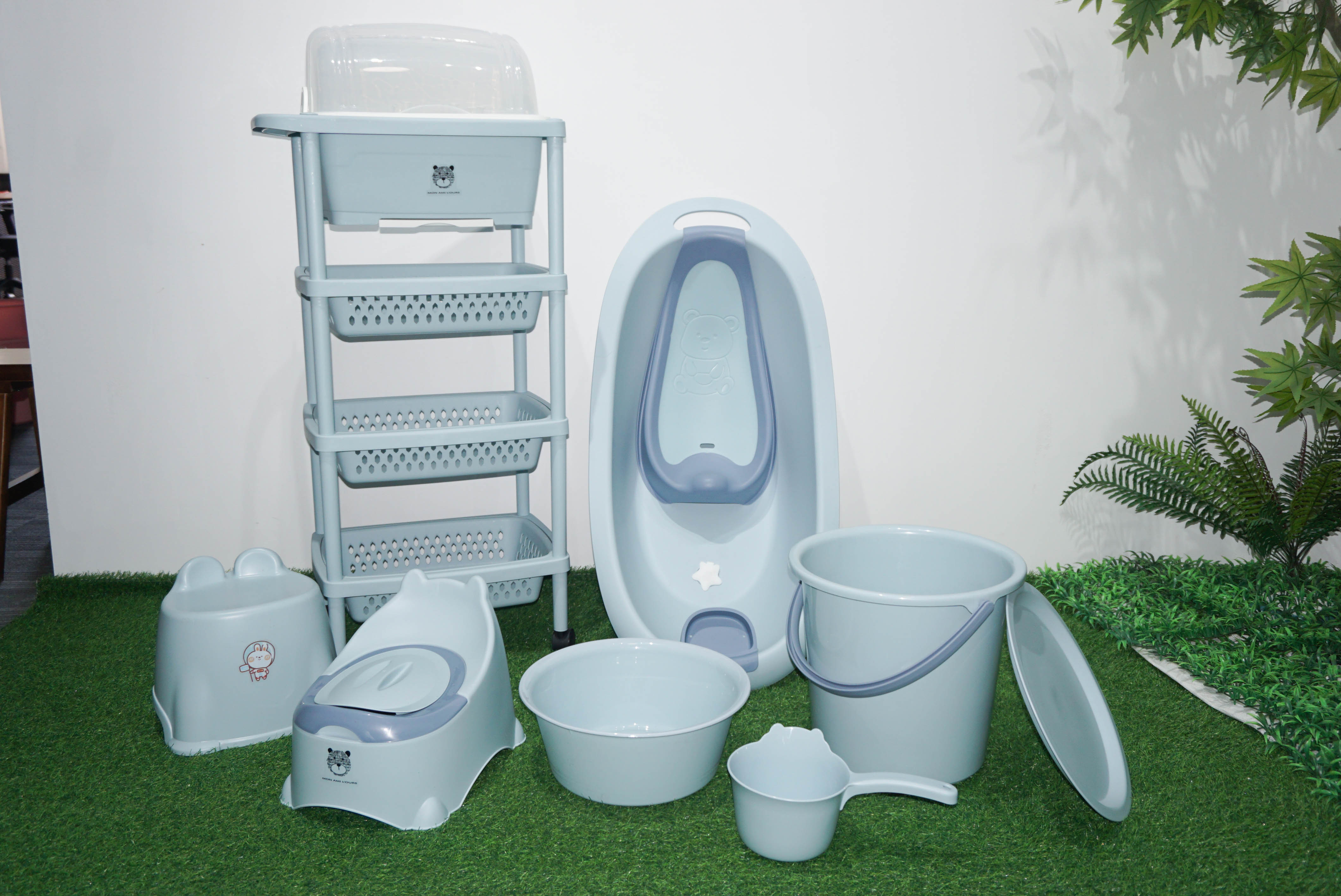PP material plastic thickened baby bath product set