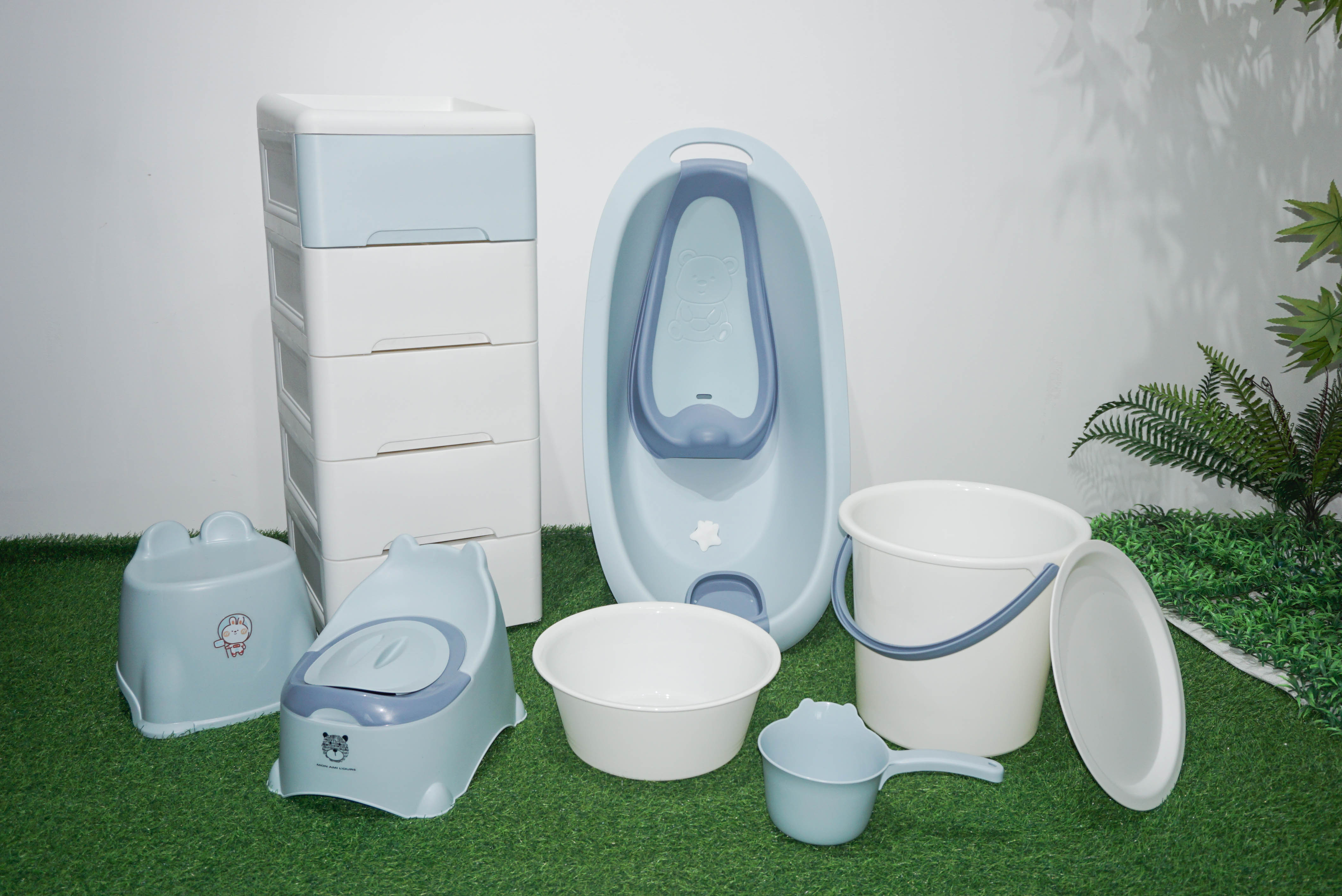 PP material plastic thickened baby bath product set