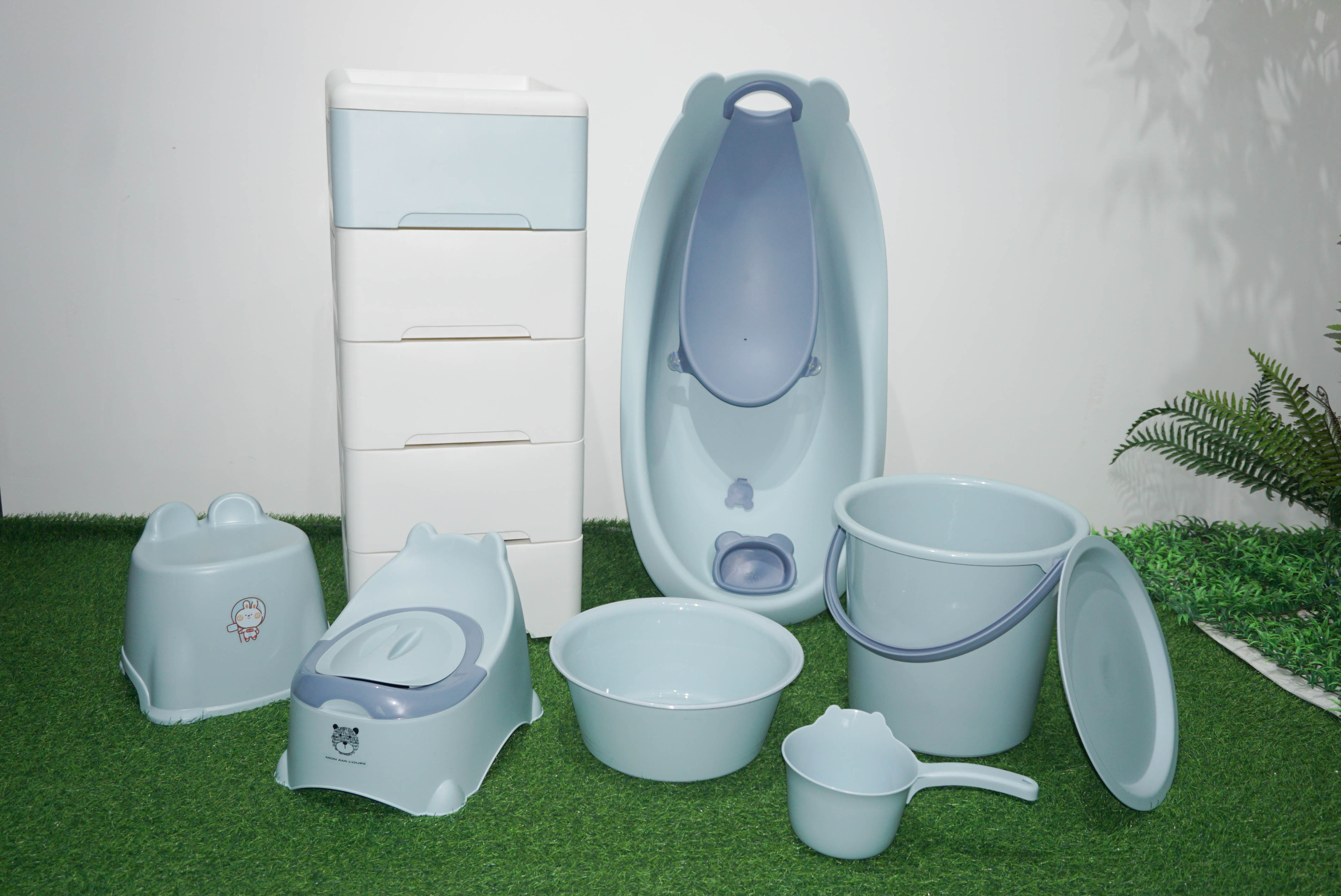 PP material plastic thickened baby bath product set