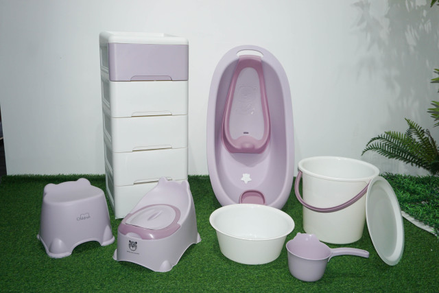 PP material plastic thickened baby bath product set