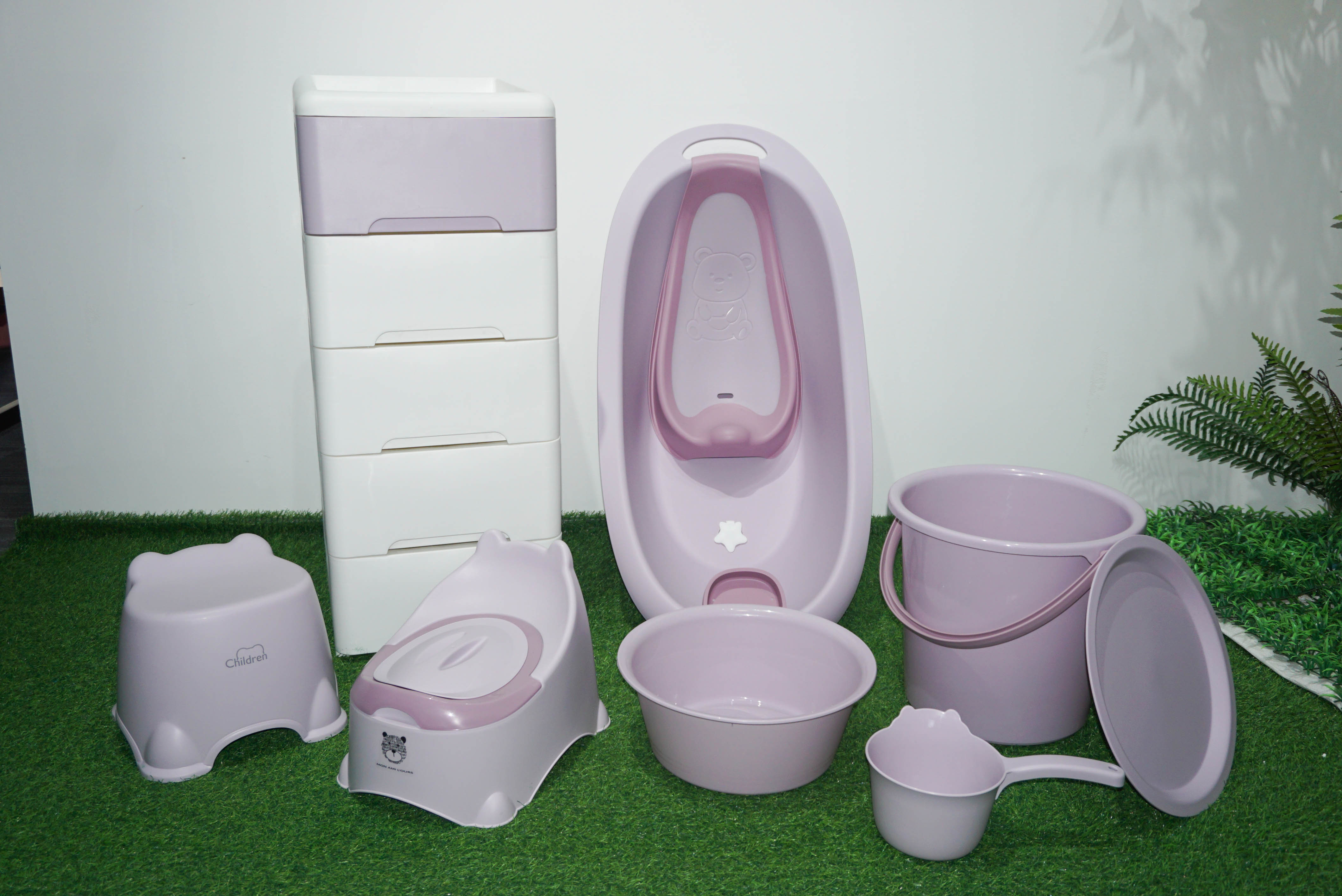 PP material plastic thickened baby bath product set