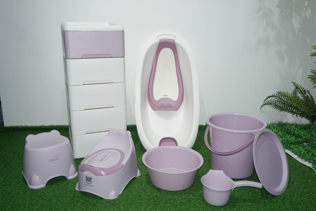 PP material plastic thickened baby bath product set