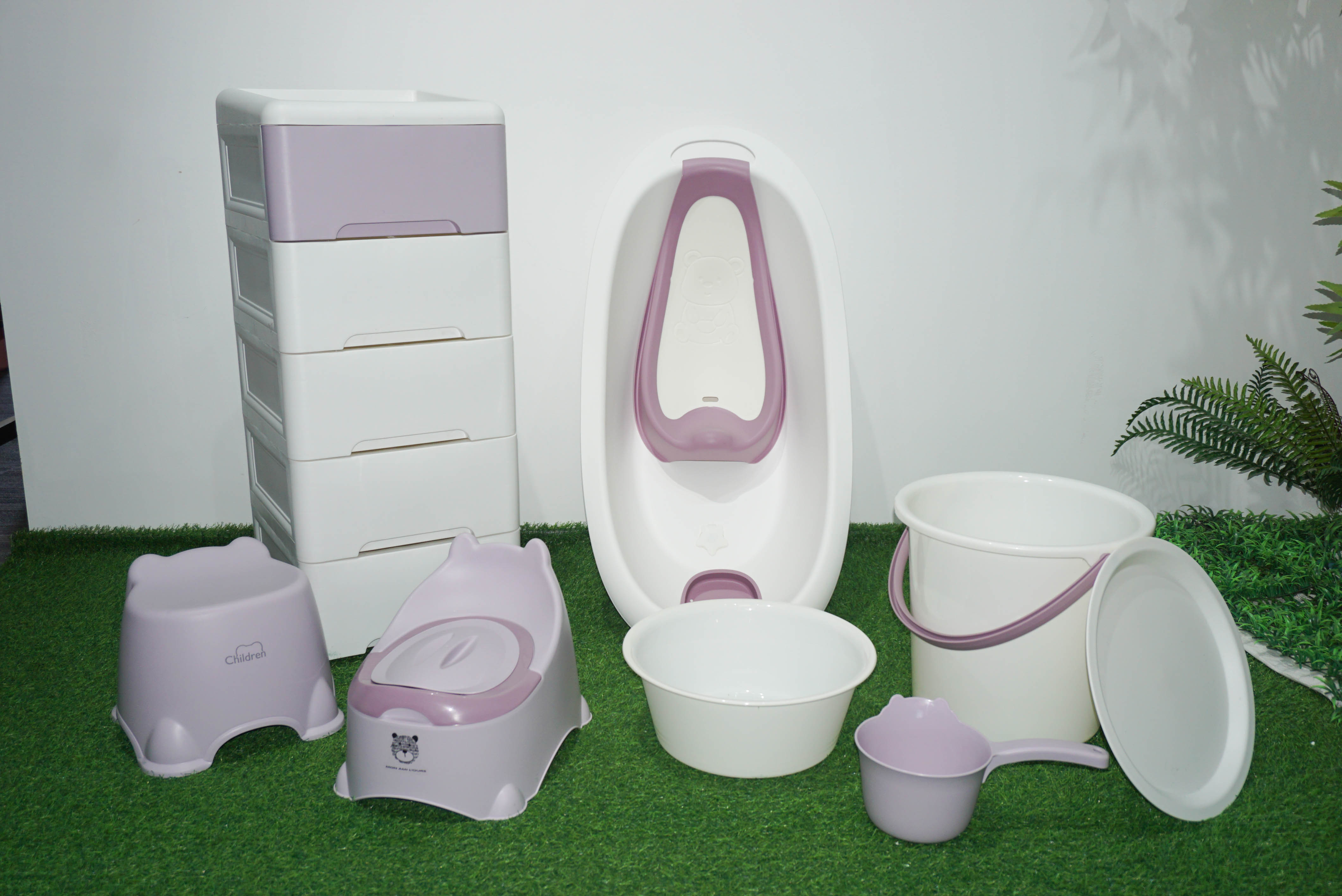 PP material plastic thickened baby bath product set