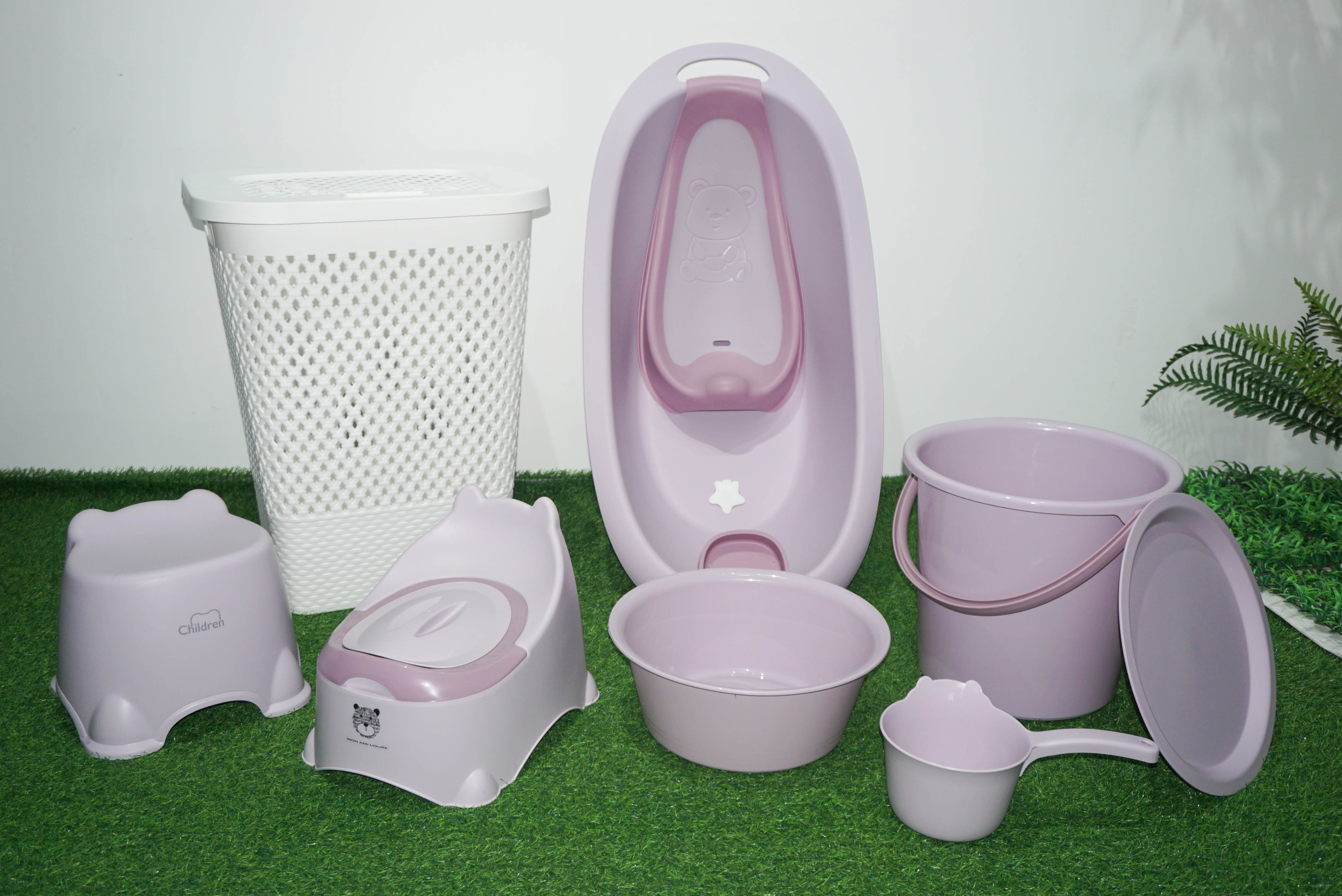 PP material plastic thickened baby bath product set