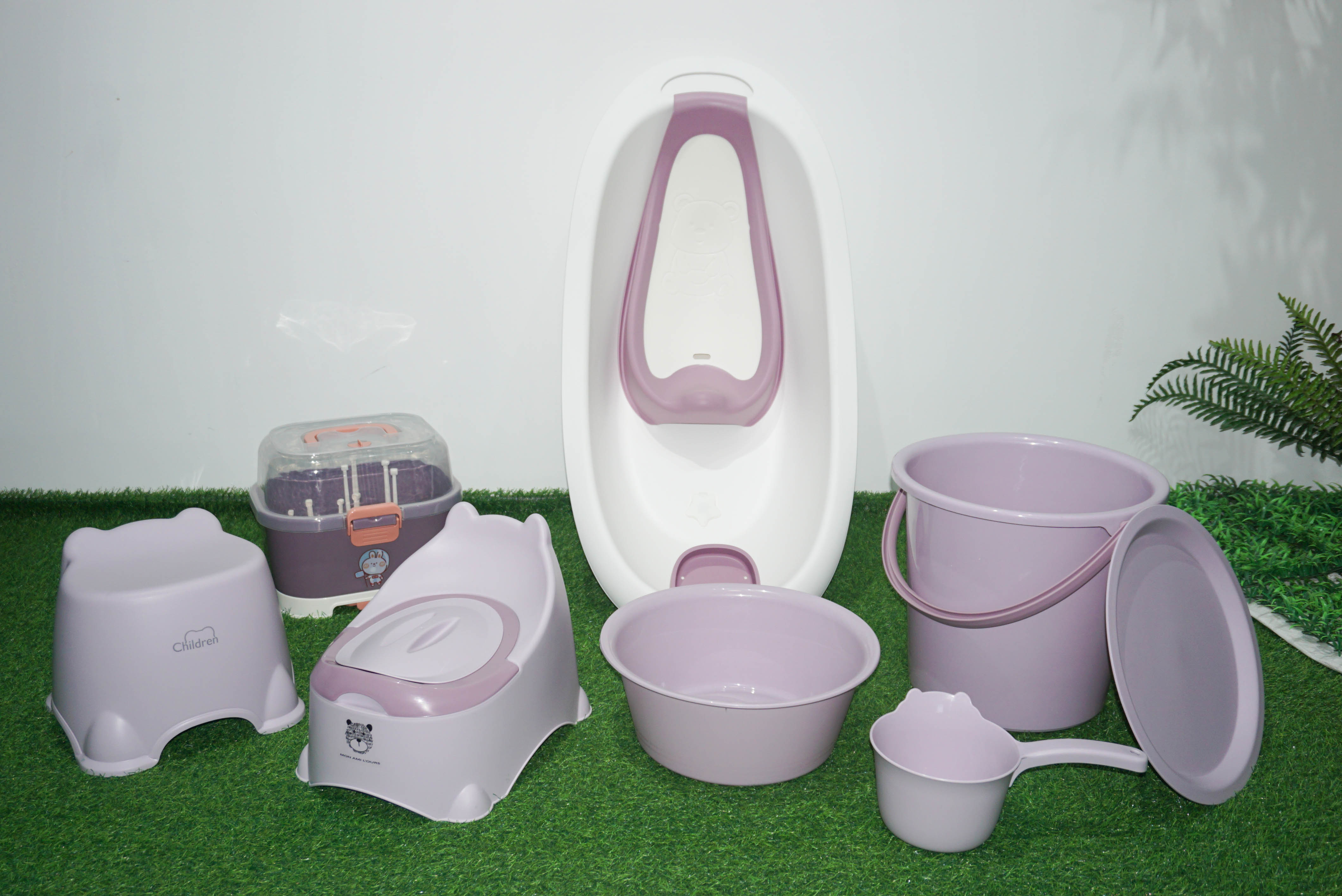 PP material plastic thickened baby bath product set