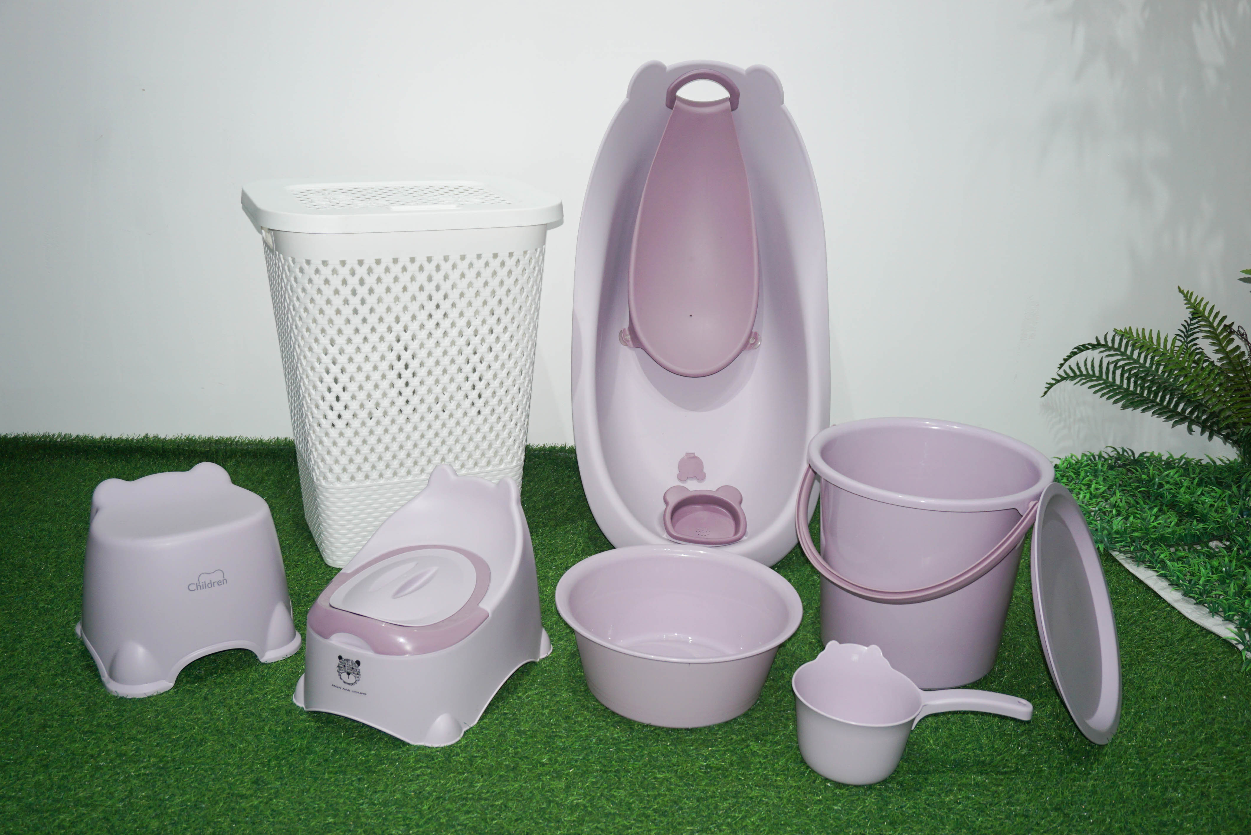 PP material plastic thickened baby bath product set
