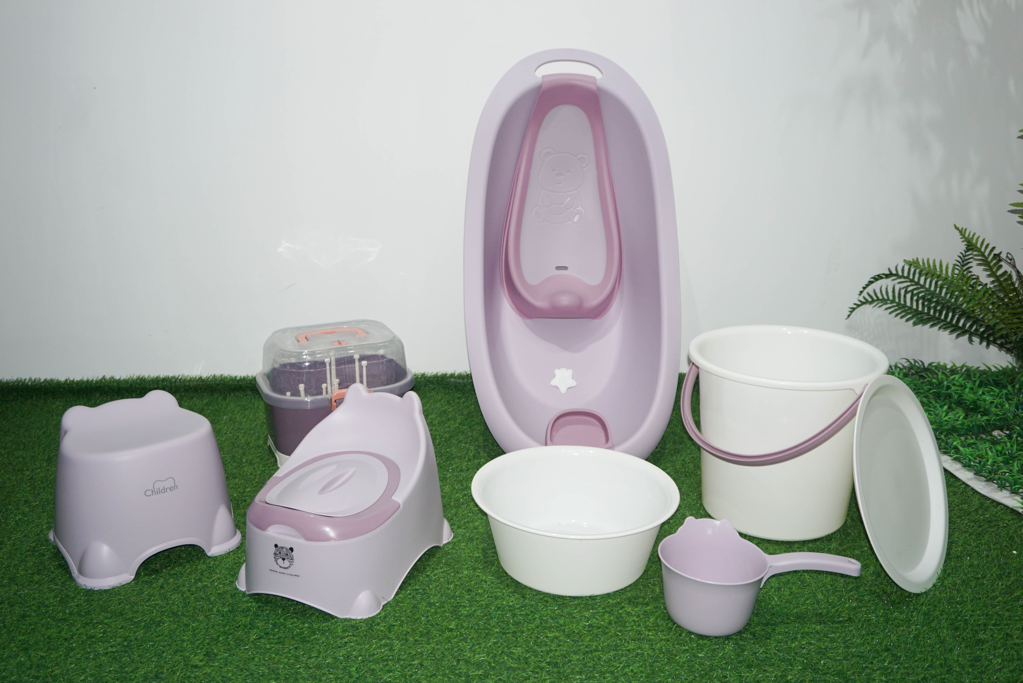 PP material plastic thickened baby bath product set