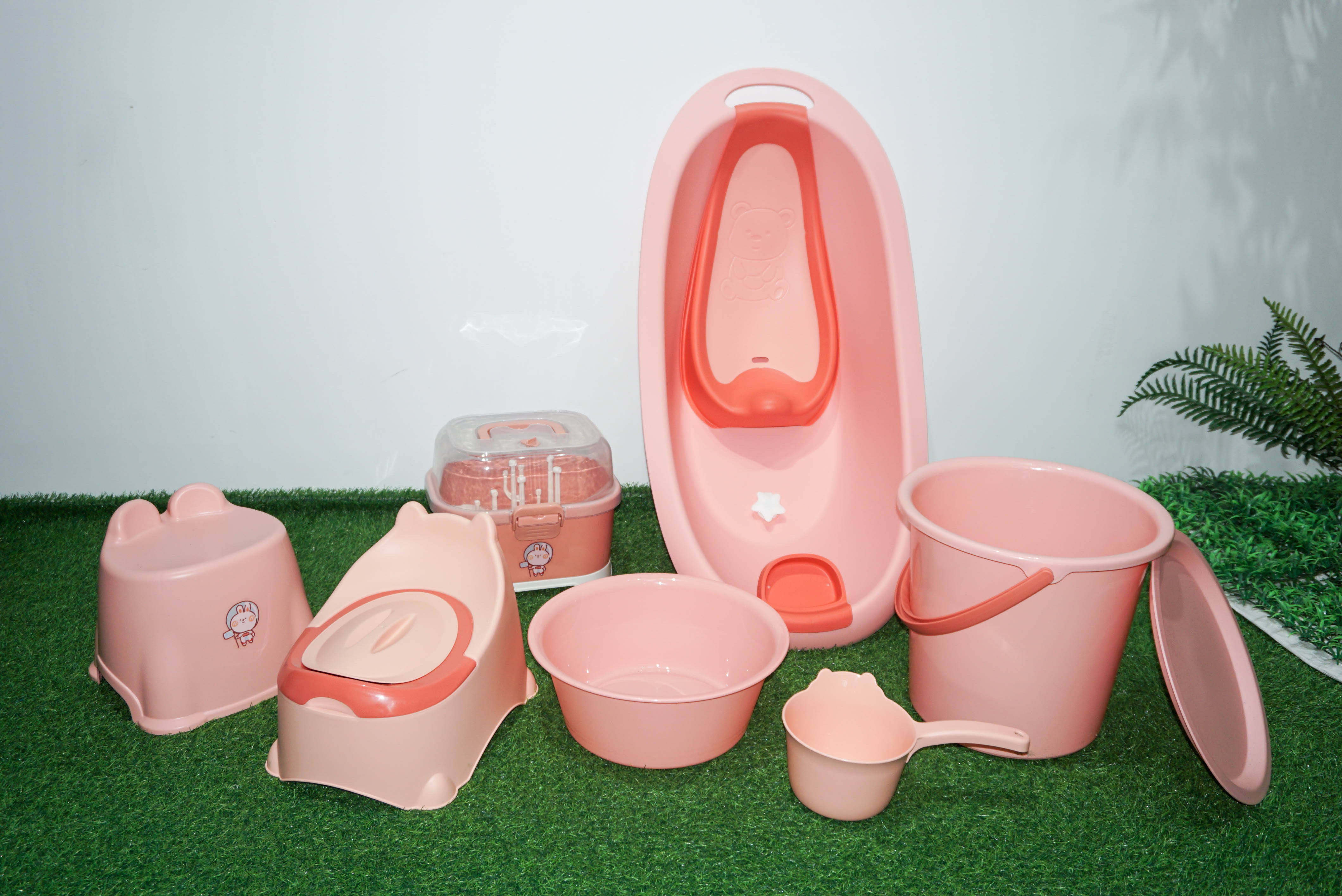 PP material plastic thickened baby bath product set