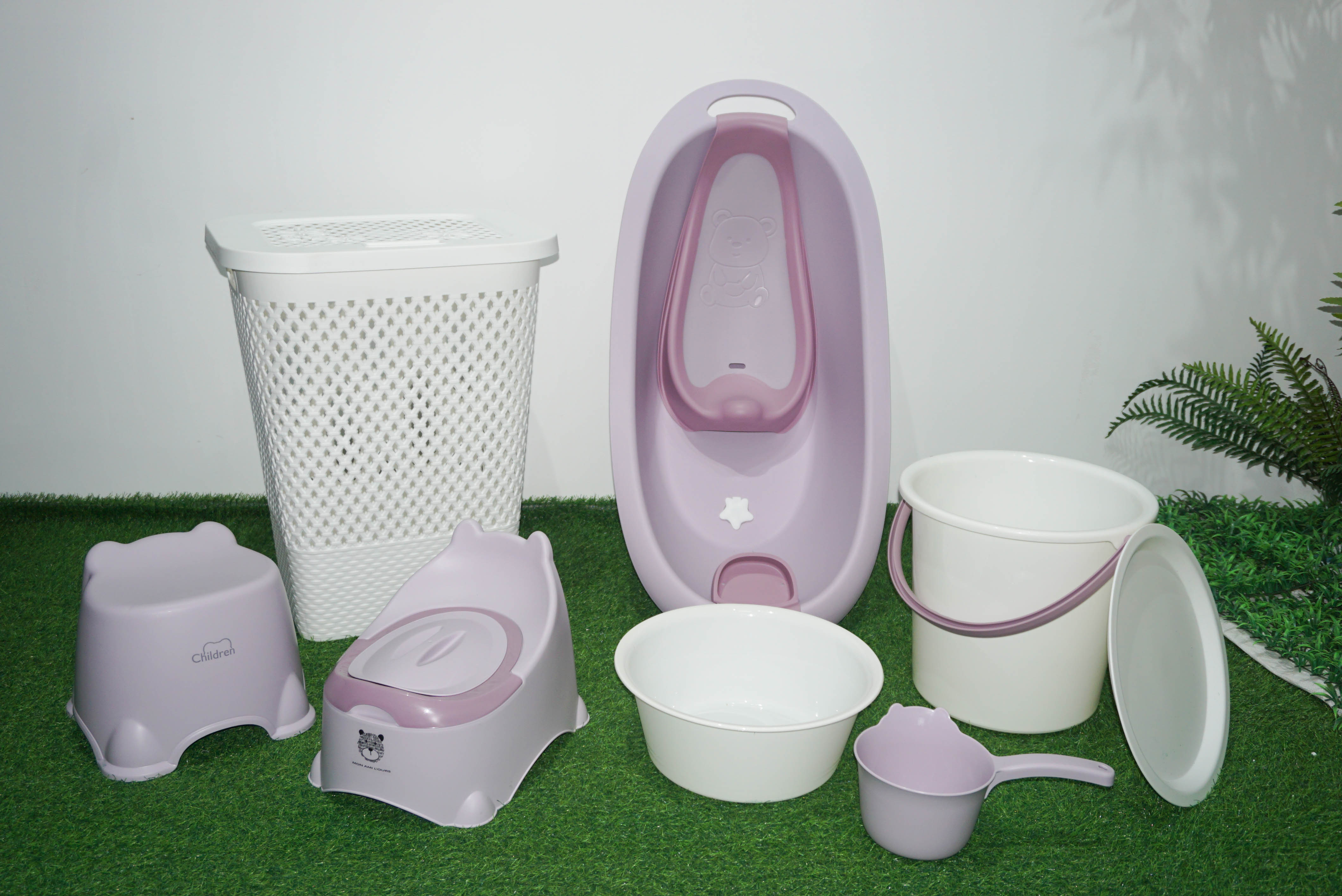 PP material plastic thickened baby bath product set
