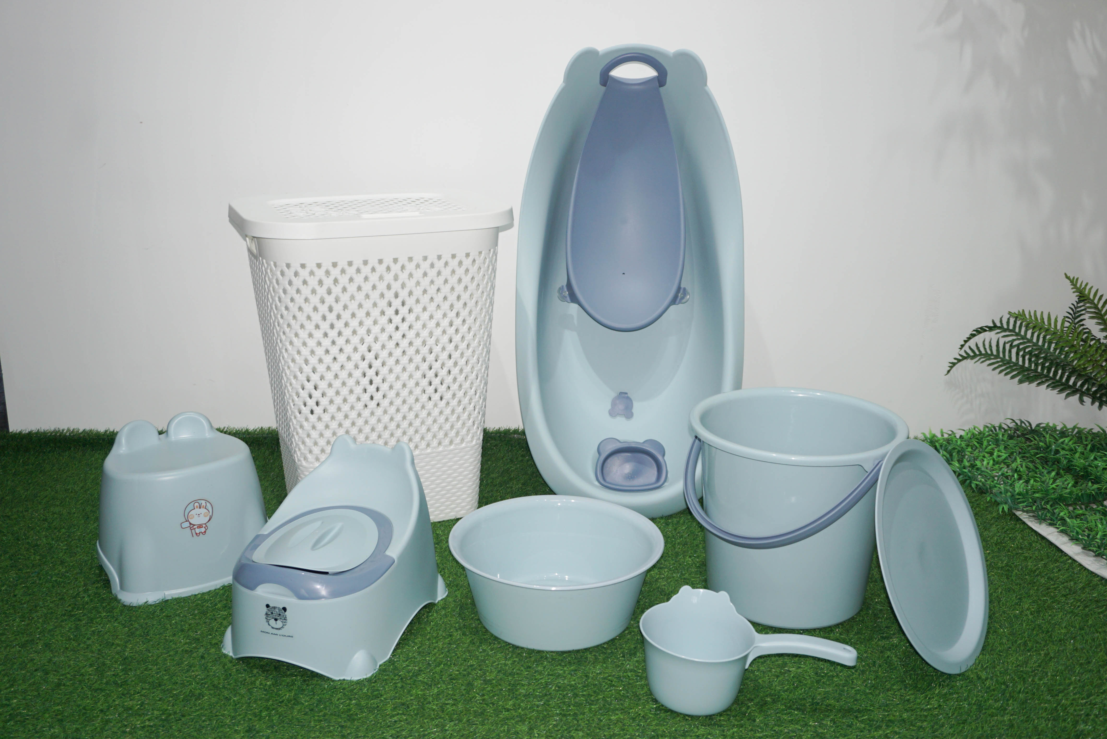 PP material plastic thickened baby bath product set