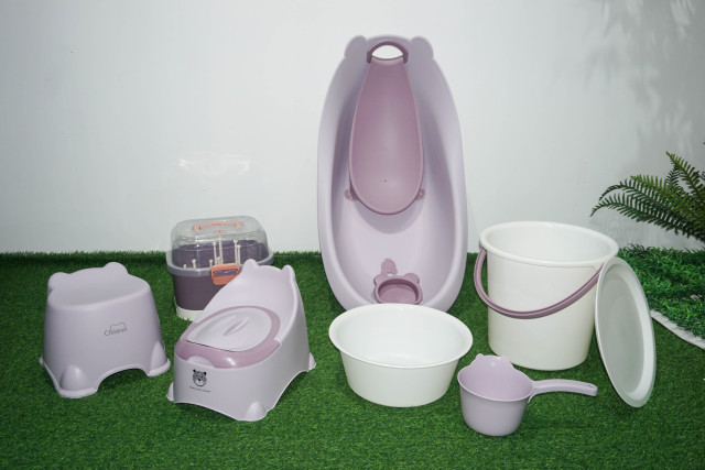 PP material plastic thickened baby bath product set