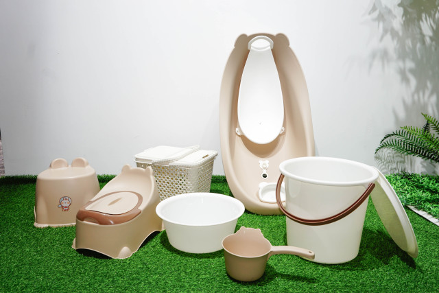 PP material plastic thickened baby bath product set