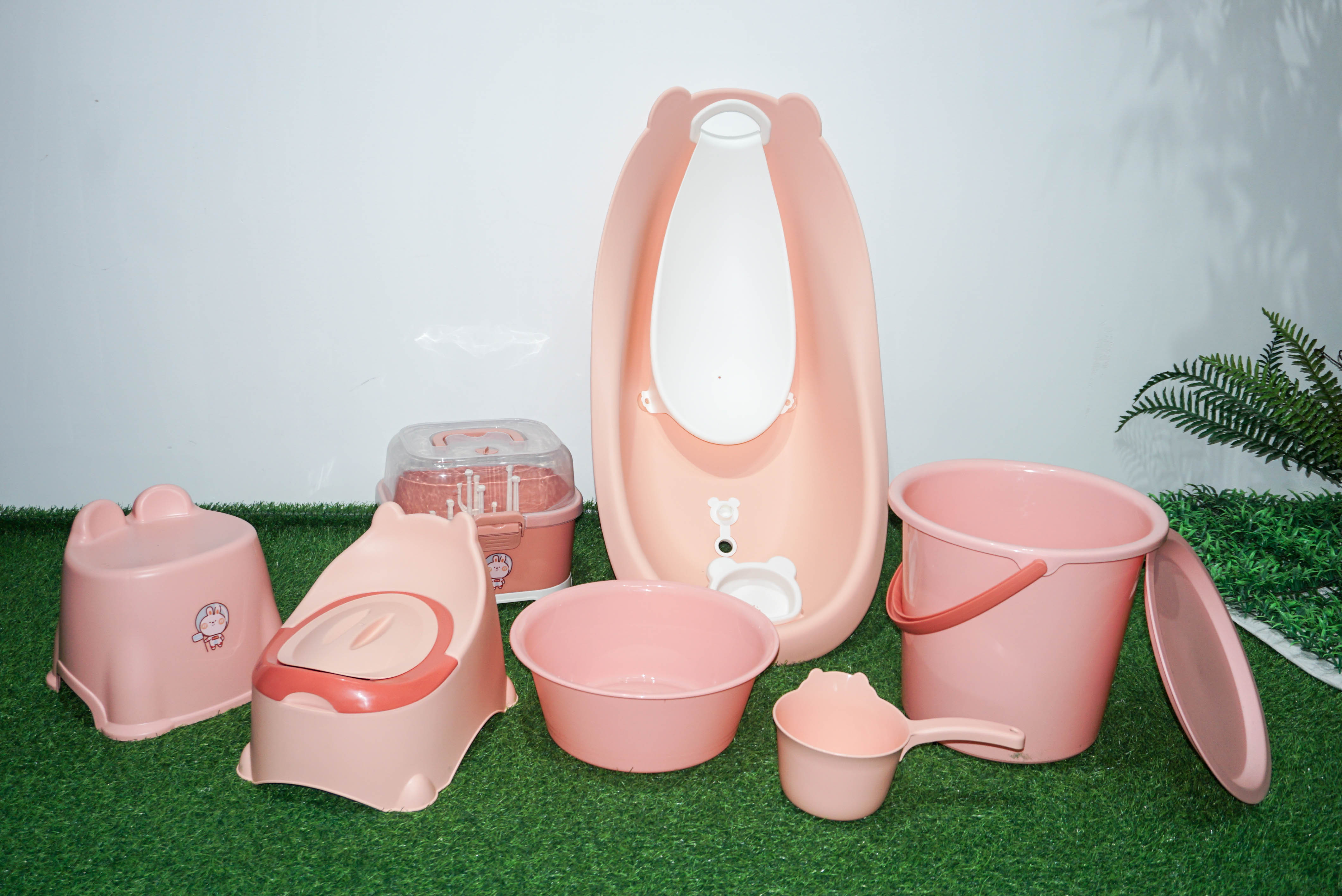 PP material plastic thickened baby bath product set