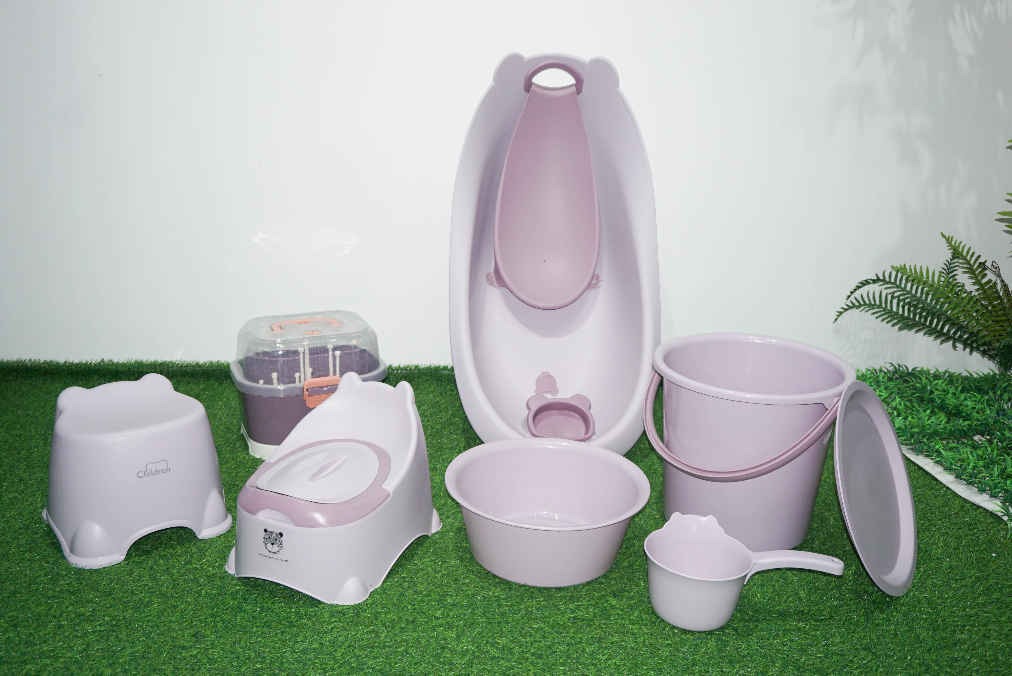 PP material plastic thickened baby bath product set