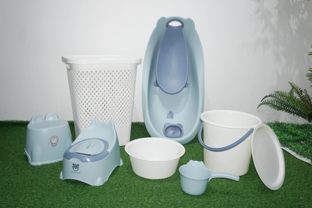 PP material plastic thickened baby bath product set