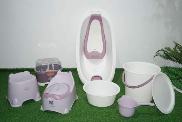 PP material plastic thickened baby bath product set