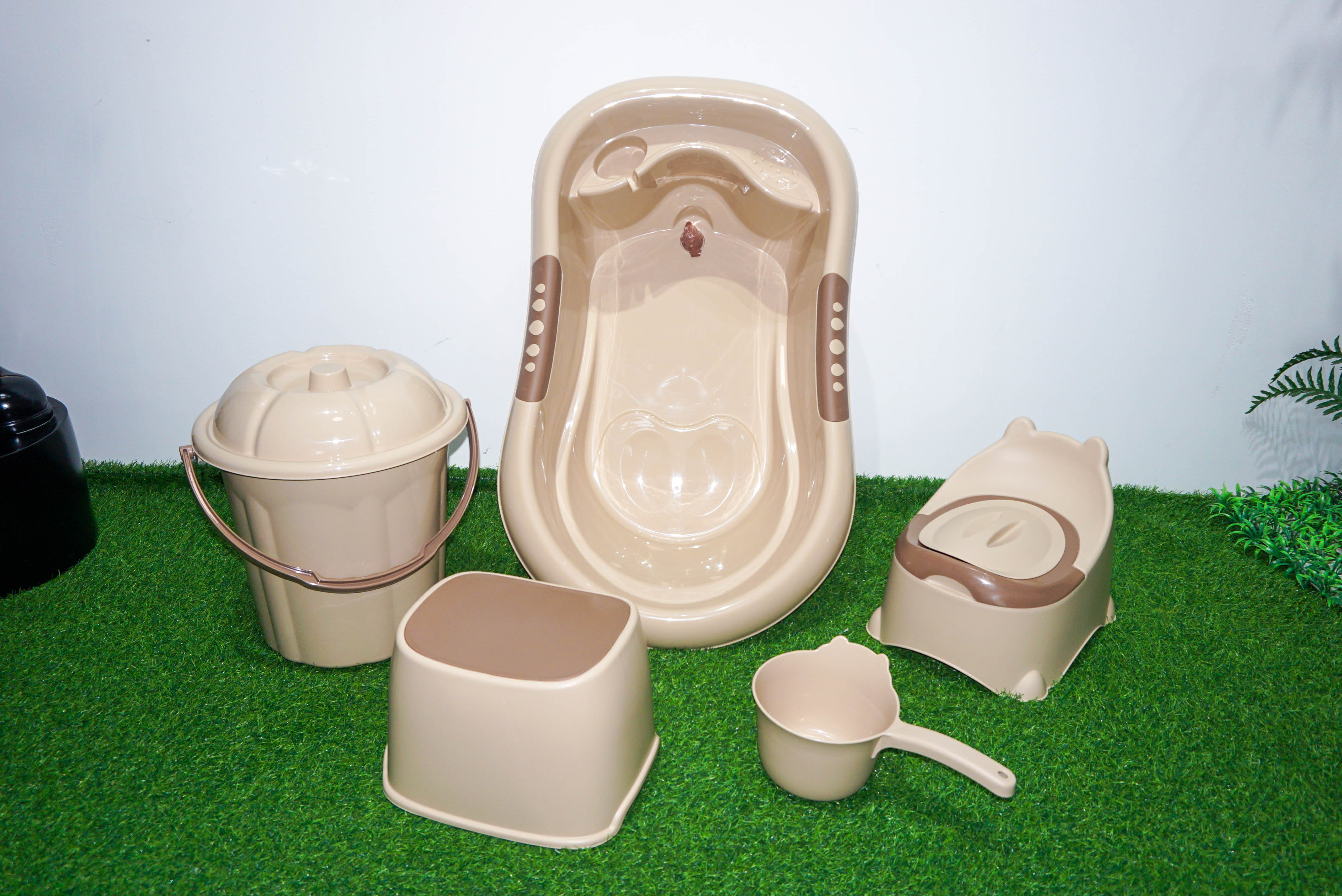 PP material plastic thickened baby bath product set