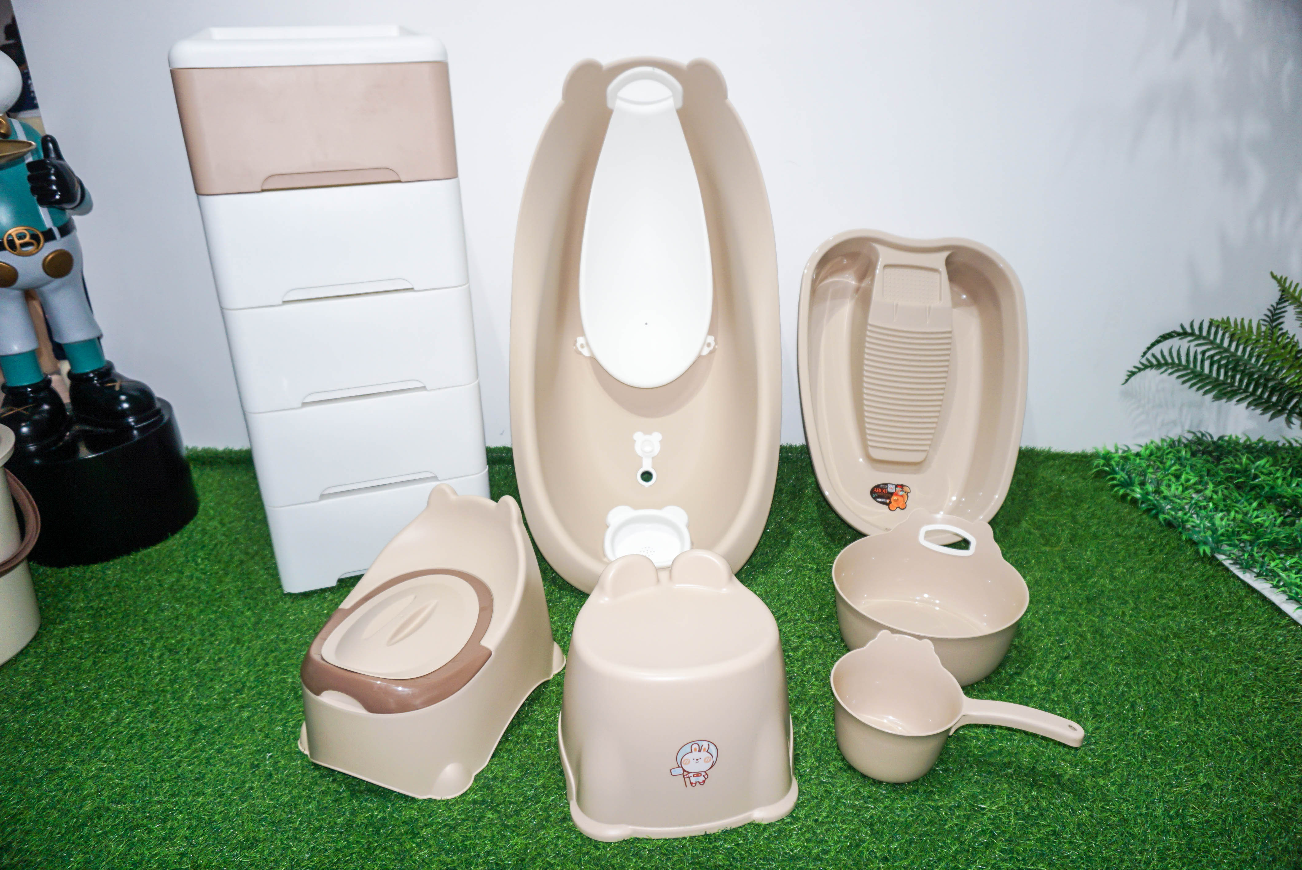 PP material plastic thickened baby bath product set