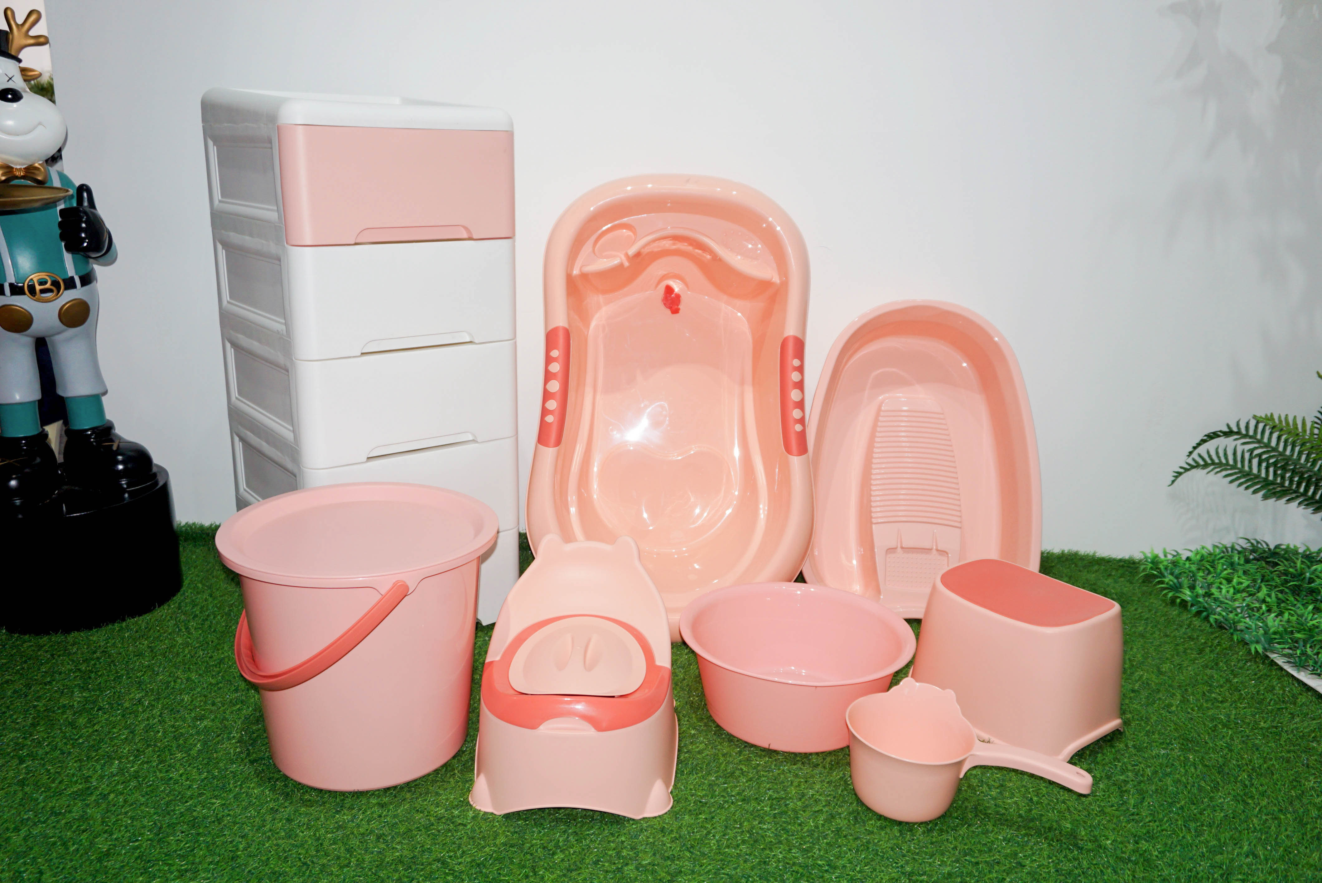 PP material plastic thickened baby bath product set