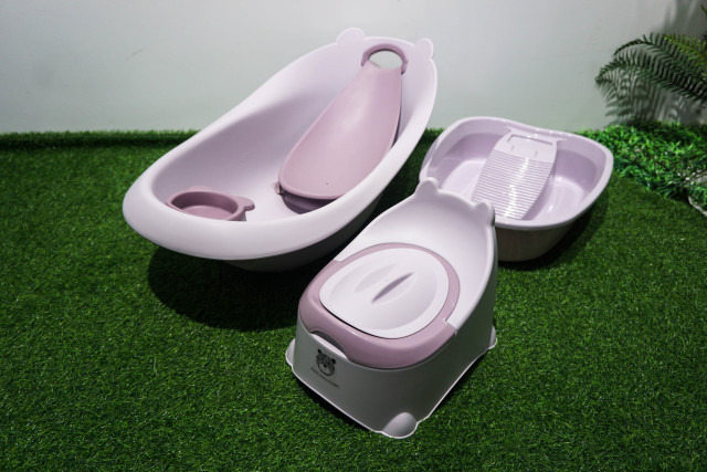 PP material plastic thickened baby bath product set