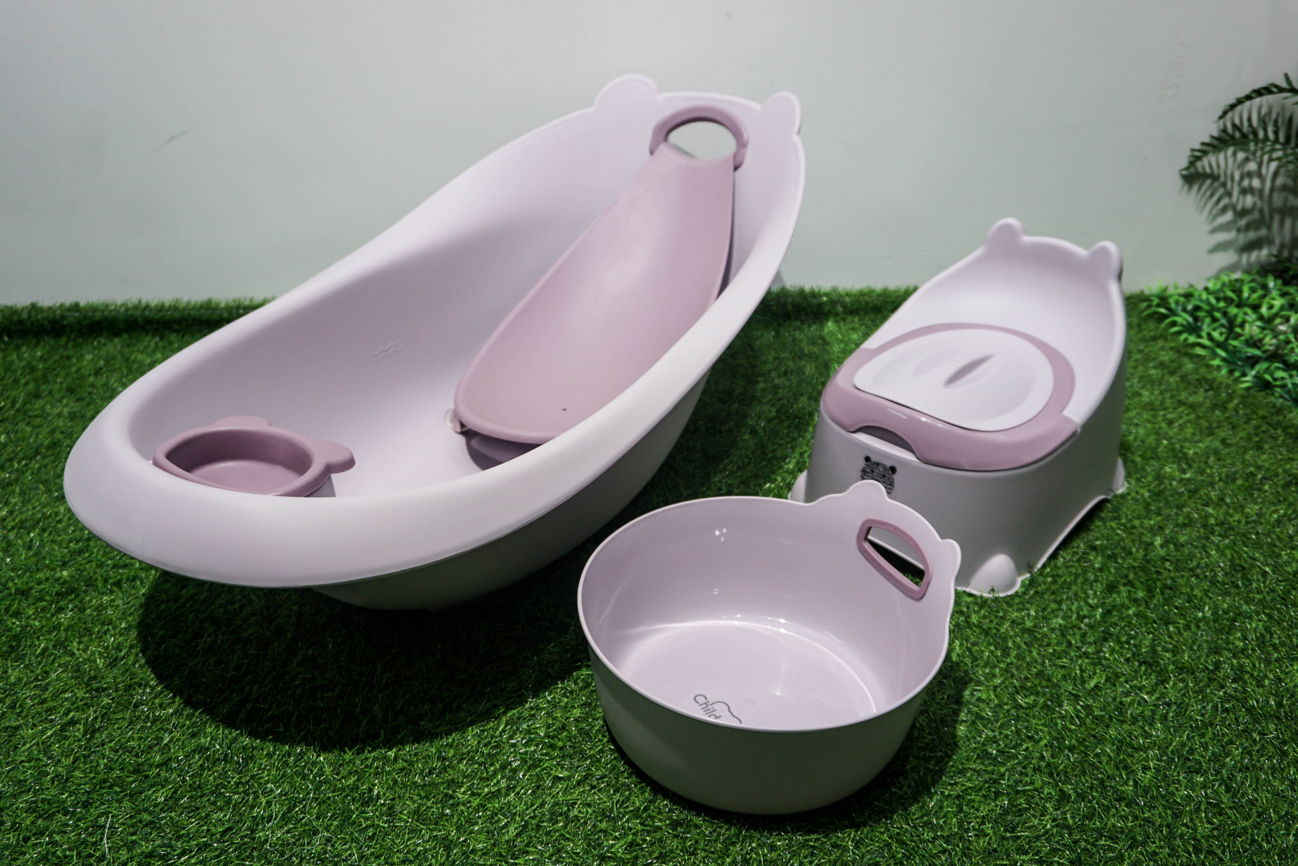 PP material plastic thickened baby bath product set