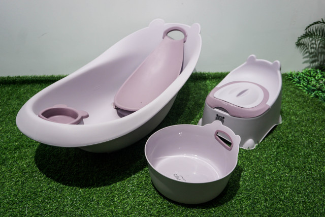 PP material plastic thickened baby bath product set
