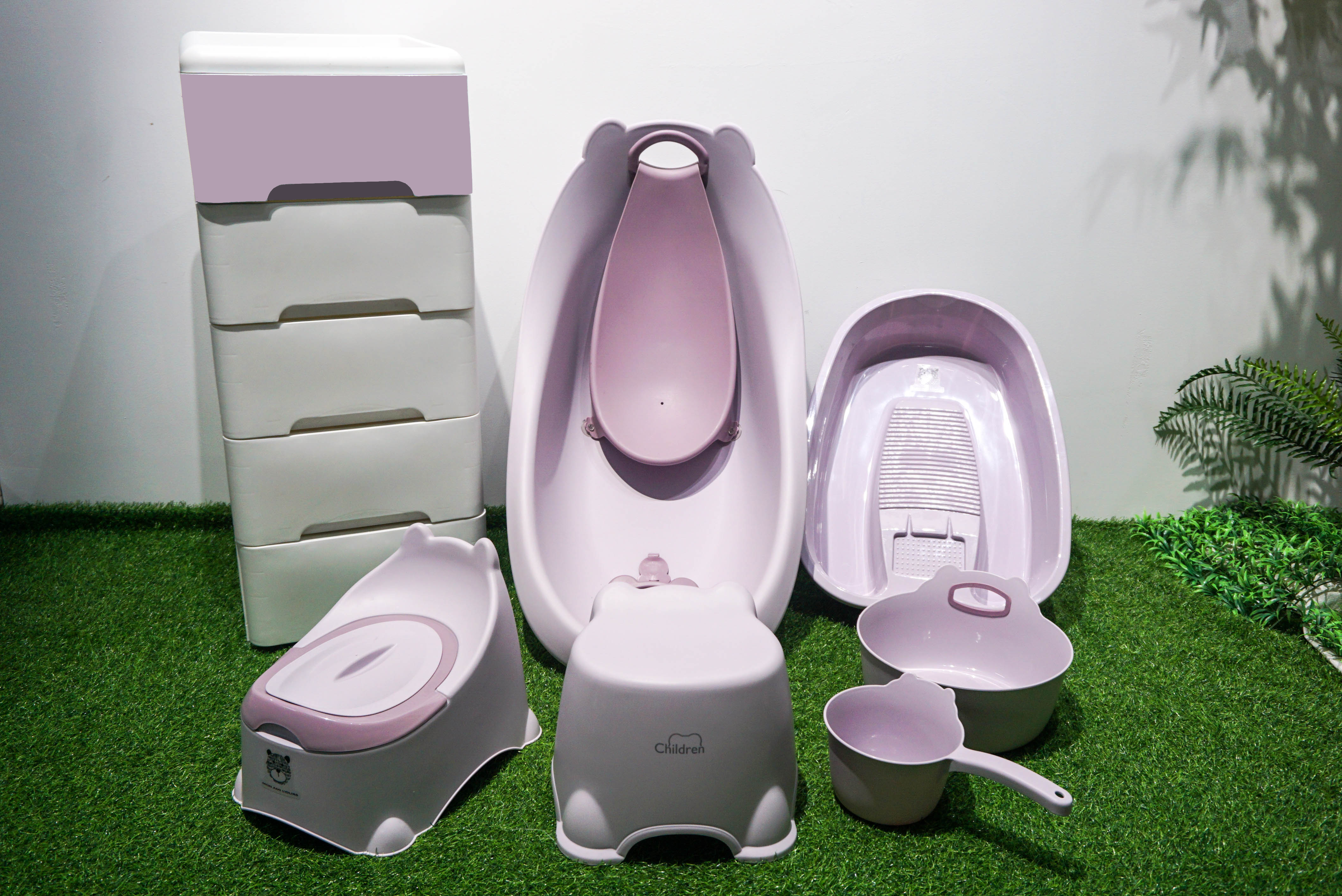 PP material plastic thickened baby bath product set