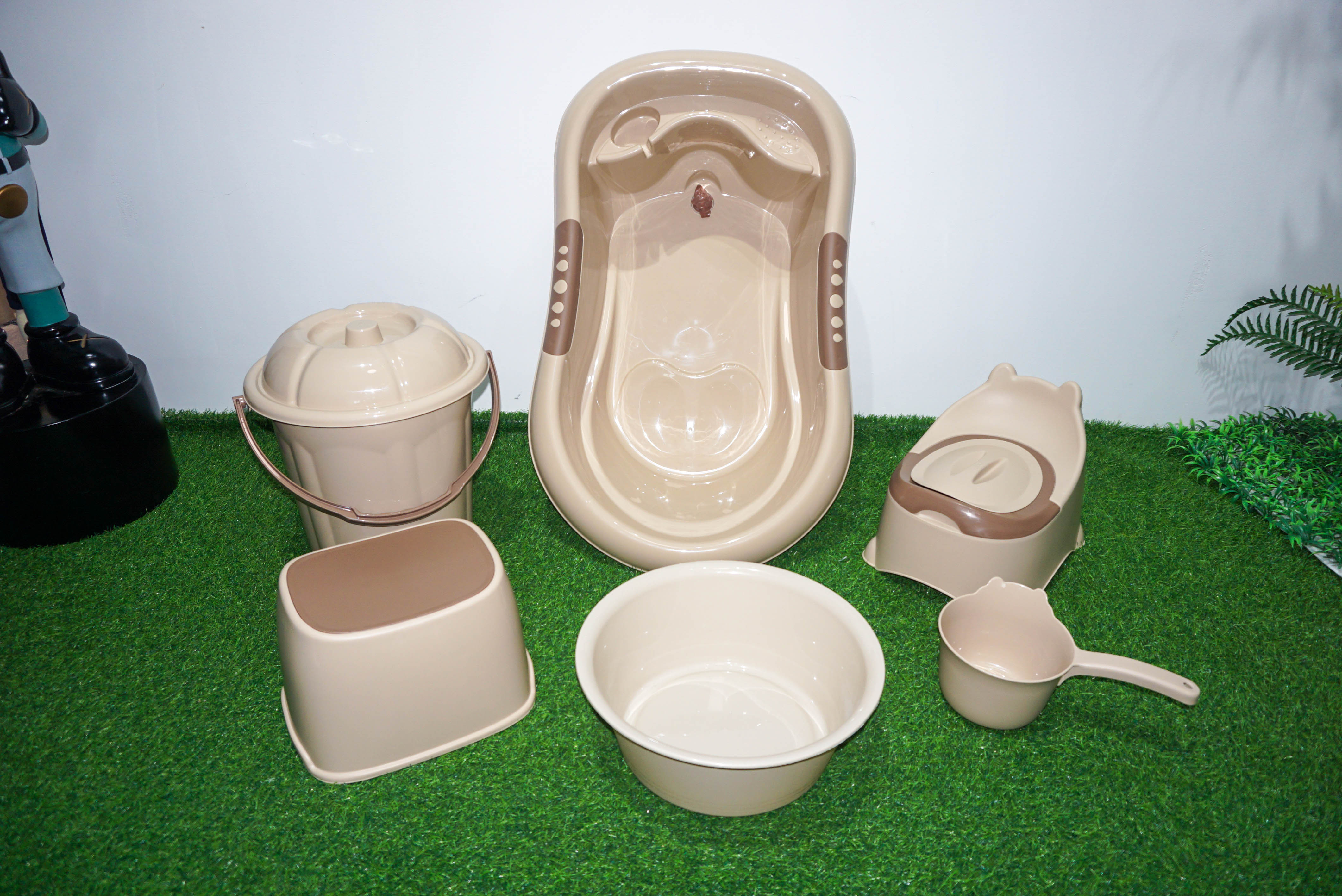 PP material plastic thickened baby bath product set