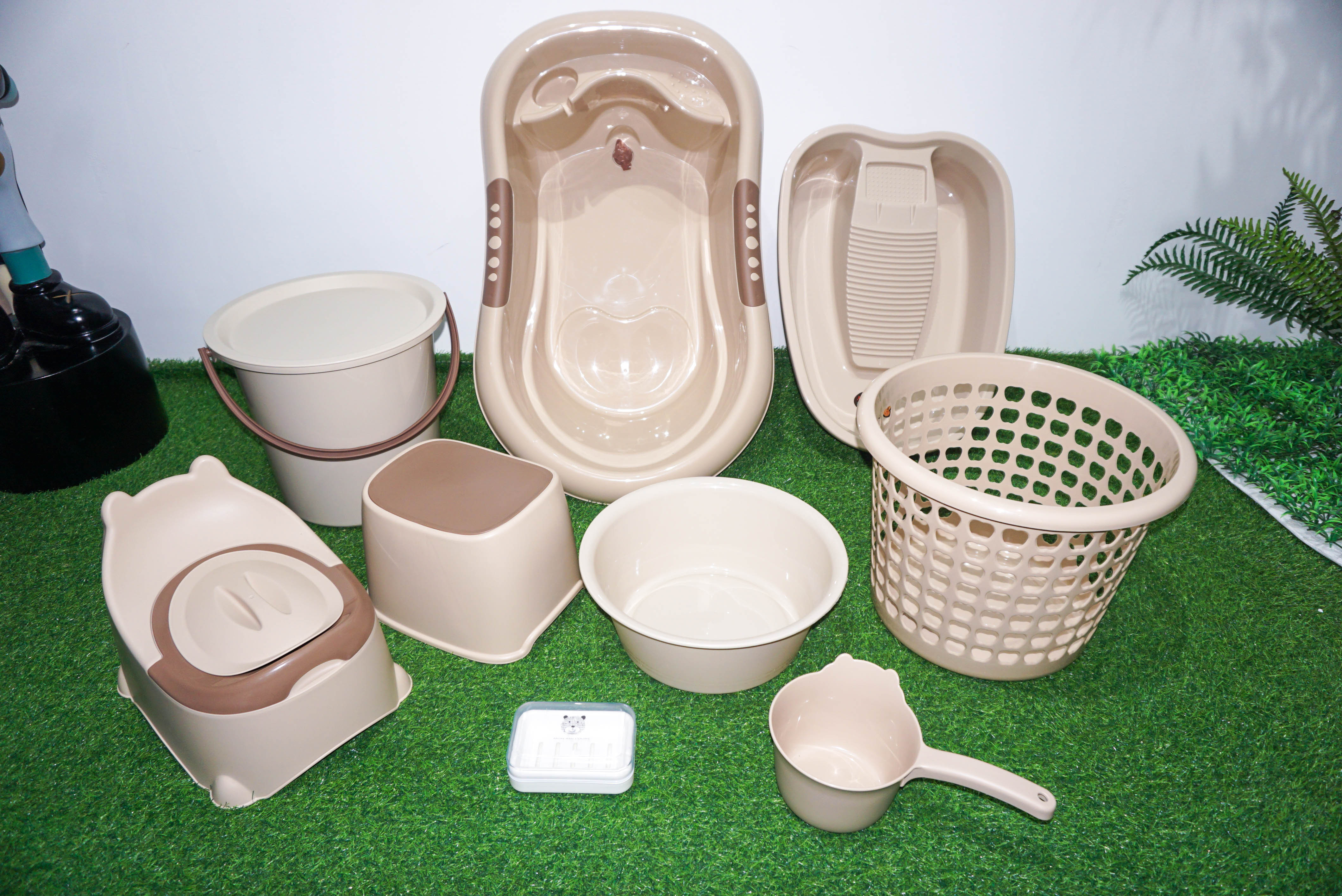 PP material plastic thickened baby bath product set