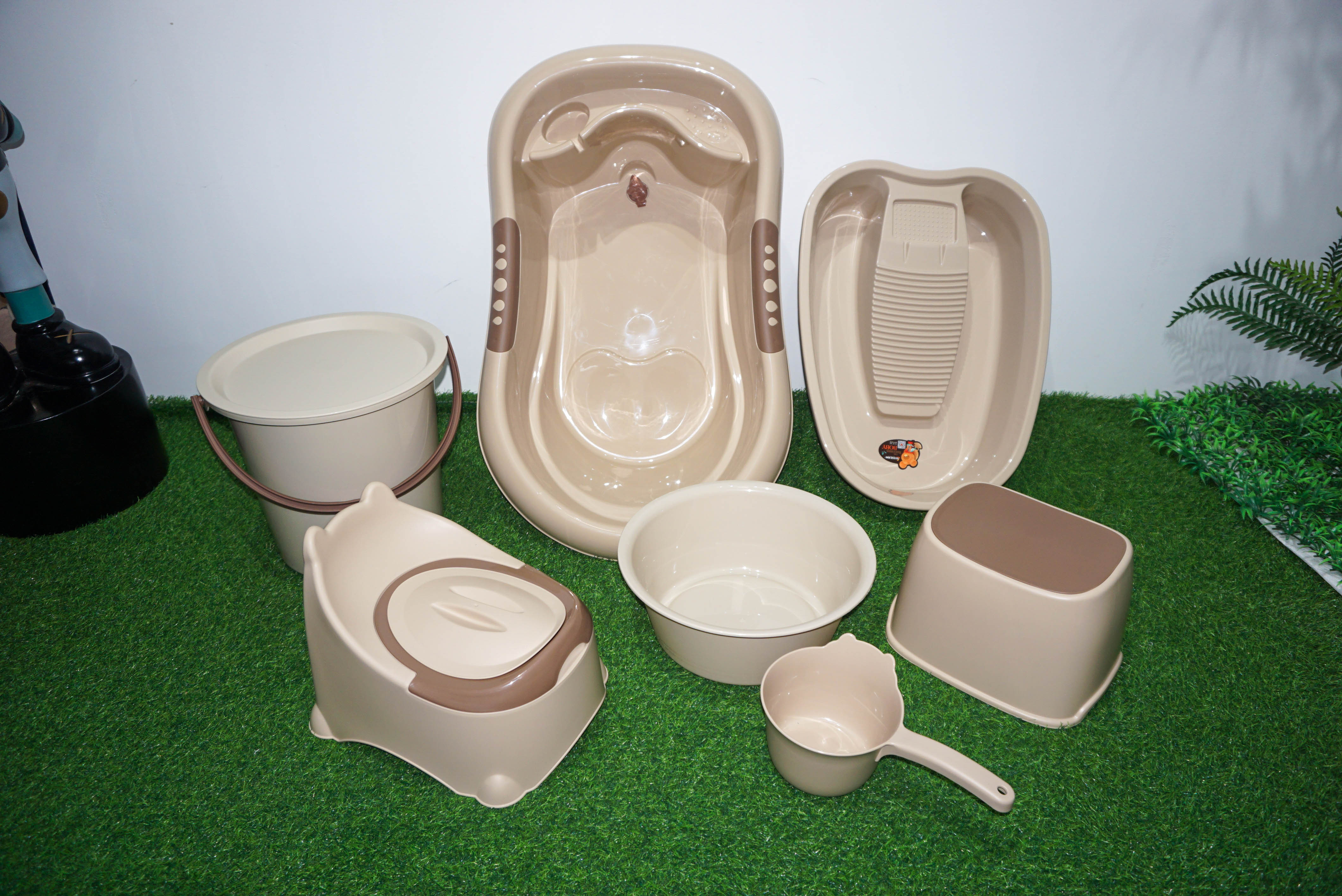 PP material plastic thickened baby bath product set
