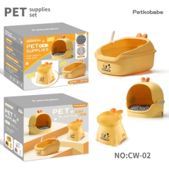 source factory All-in-One Cat Villa，Litter Box • Climate-Controlled Bedding • Dine-in Luxury