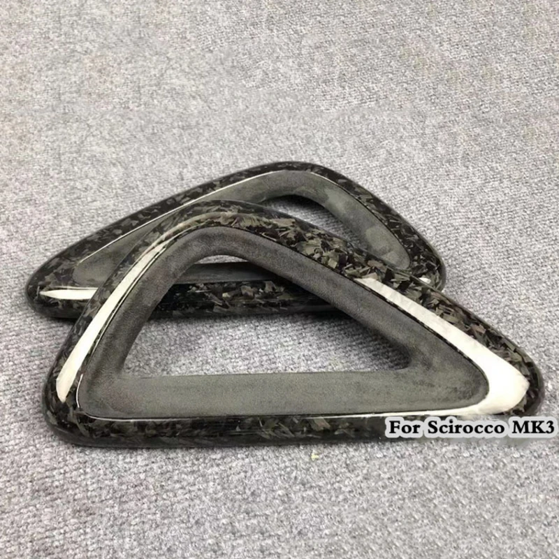 100% Real Carbon Fiber With Alcantara Or Forging 1K8868055A For VW Scirocco MK3 Door Interior Grab Handle Trim