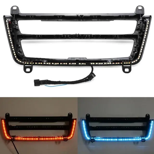 Four Interior Doors Panel LED Decorative Trims Lights With Blue And Orange Colors Atmosphere Lights For BMW 3 Series F30 12-18